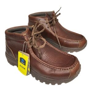 SUREWAY 620M Men's Sz 9 Metal Free Lace Slip Resistant Brown Chukka Boots NWT